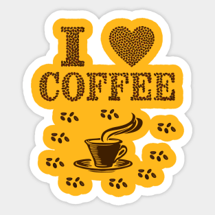 I love coffee Sticker